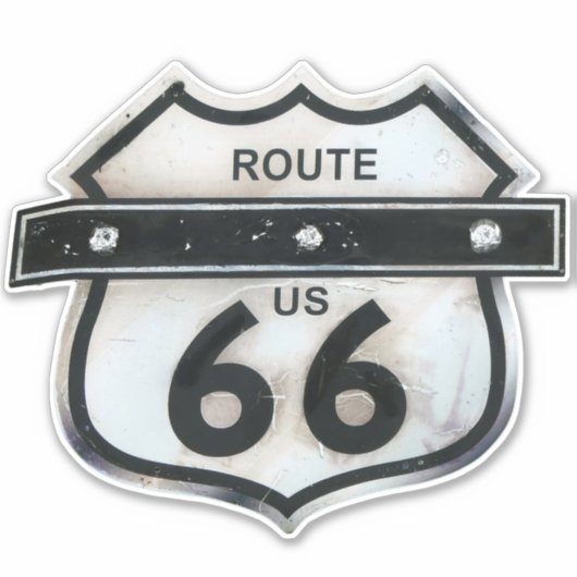 Route 66 Verenigde Staten Amerika Highway Sign. Sticker (Voorkant)