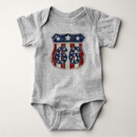 Route 66 Vintage Americana Schild Baby Bodypakje