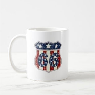 Route 66 Vintage Shield Heritage Koffiemok