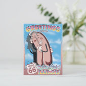 Route 66 Voeux Springfield Illinois Carte postale (Debout devant)