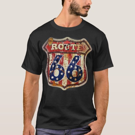 Route 66 weathered t-shirt (Voorkant)