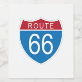 Route 66 wijn etiket (Enkel label)