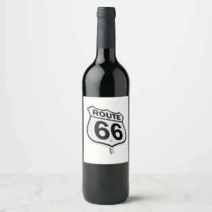 Route 66 Wijnflesje Wijn Etiket