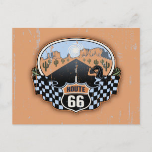Route 66 woestijn briefkaart