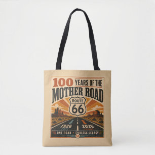 route 66 Woestijn Snelweg Americana Boodschappenta Draagtas