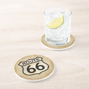 Route 66 zandsteen onderzetter
