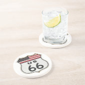  Route 66 Zandsteen Onderzetter (Zijkant)