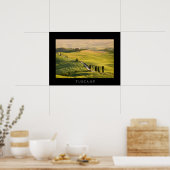 Route blanche dans le paysage toscan impression d' (Cuisine)