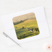 Route blanche dans le paysage toscan sticker (Enveloppe)