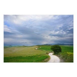 Route courbe vers une photo de destination imprime