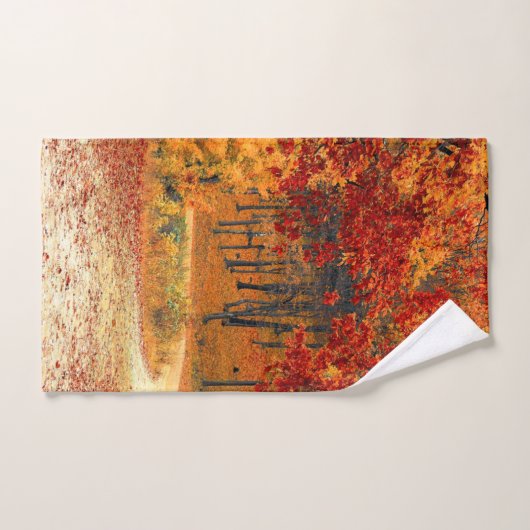 Route d'automne (Serviette à main)