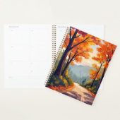 Route d'automne | Aquarelle Feuilles de feuillage (Devant avec enveloppe)