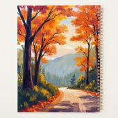 Route d'automne | Aquarelle Feuilles de feuillage (Dos)