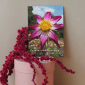 Route de rétablissement Carte de vœux Floral Dahli