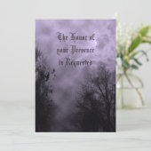 Route hantée avec Faire-part de mariage pourpre Ra (Debout devant)