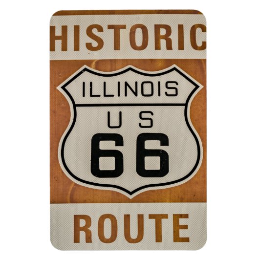 Route historique 66 en Illinois Magnet (Vertical)