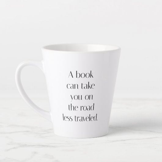 Route Moins Voyagé Latte Mug (Gauche)