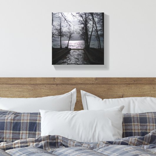 Route naar Lake Tahoe Canvas Afdruk (Insitu (Slaapkamer))