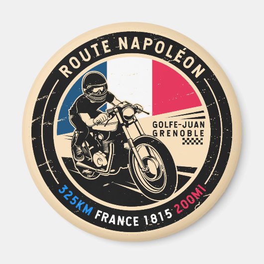 Route Napoleon Frankrijk | | Motorfiets Magneet (Voorkant)