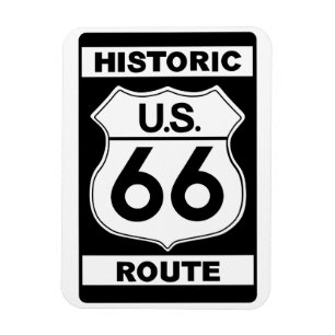 Route Noire historique 66 Magnet Premium