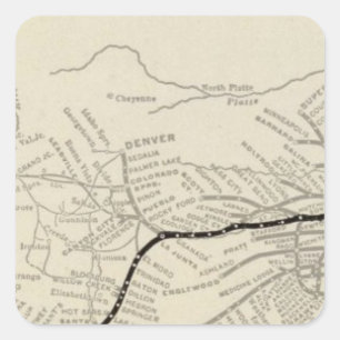 Route of the California Limited Vierkante Sticker