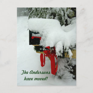 Route postale Nouvelle adresse Faire-part d'hiver