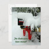 Route postale Nouvelle adresse Faire-part d'hiver (Devant / Derrière)