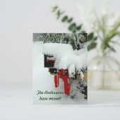 Route postale Nouvelle adresse Faire-part d'hiver (Debout devant)