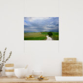 Route sinueuse vers une affiche de destination imp (Cuisine)