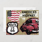  route US 66 Briefkaart (Voorkant / Achterkant)