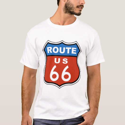 Route US 66 Sign T-shirt (Voorkant)
