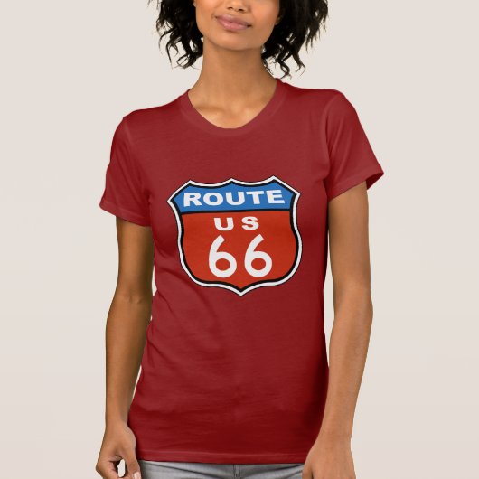 Route US 66 Sign T-shirt (Voorkant)