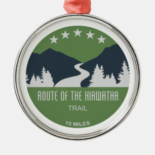 route van het hiawatha-spoor metalen ornament