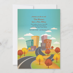 Route Vers La Ville Faire-part En Mouvement