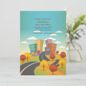 Route Vers La Ville Faire-part En Mouvement (Debout devant)