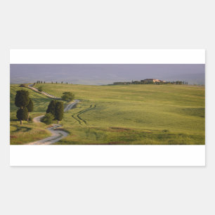 Route vers Terrapille en Toscane autocollant recta