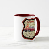 Route vintage 66 Mug (Devant droit)