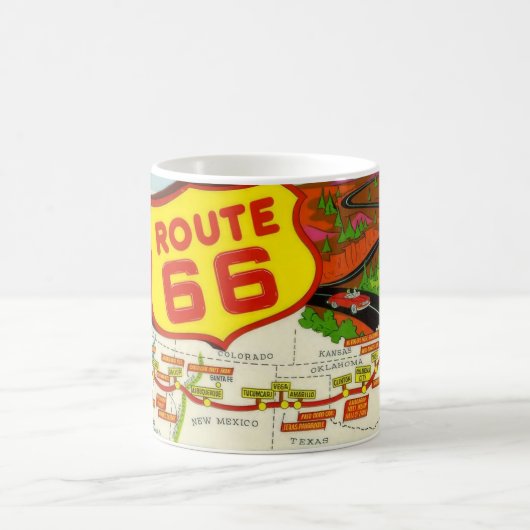 Route vintage 66 Mug (Centre)