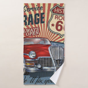 Route vintage 66 Poster rétro Garage avec retro ca