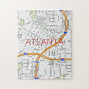 Routekaart Atlanta Peachtree Legpuzzel