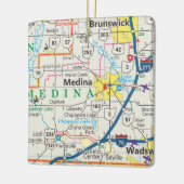 Routekaart Medina Ohio Keramisch Ornament (Links)