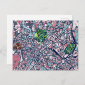 Routekaart Rome Italië Briefkaart (Voorkant / Achterkant)