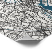 Routekaart van Tokio Poster (Hoek)