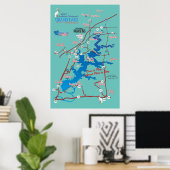 Routekaart voor het Grote Meer Poster (Thuiskantoor)