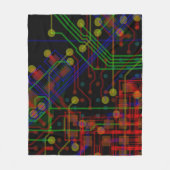 Routeringsproces Rood Groen Abstract Moderne Geeky Fleece Deken (Voorkant)