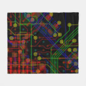 Routeringsproces Rood Groen Abstract Moderne Geeky Fleece Deken (Voorkant (Horizontaal))