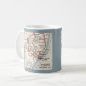 Routes vers Atlantic City New Jersey Mug (Devant gauche)