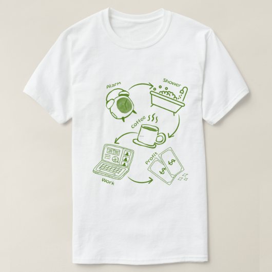 Routine voor succes t-shirt (Design voorkant)