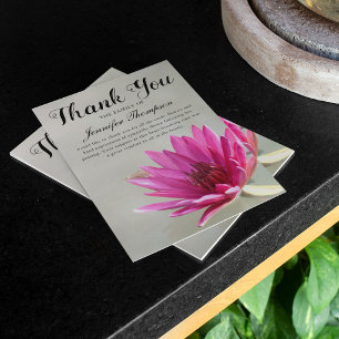 Rouw Dankjewel   Roze Lotus Rouwkaart Bedankkaart