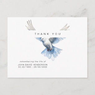 Rouw Vogel Begrafenis Levensverlies Dank Je II Briefkaart